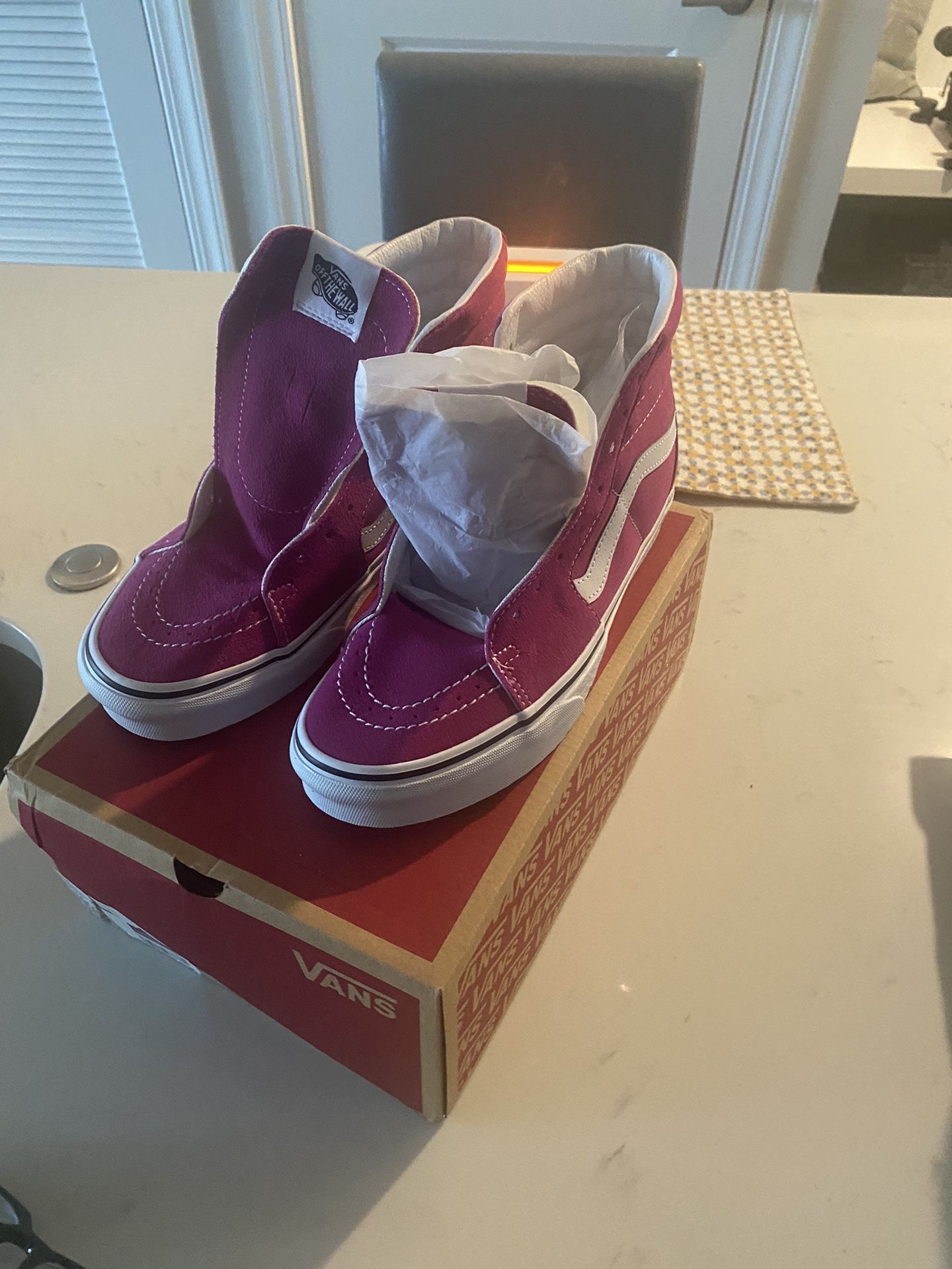 Vans-new suede pink High Tops