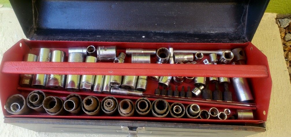 Assorted Tools and Box