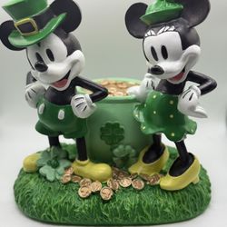 Disney St Patrick’s Day Mickey & Minnie Mouse Figurine
