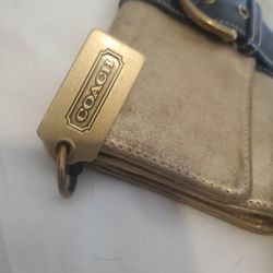 Coach Metalic Gold Leather Clutch