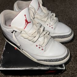 White cements Jordan 3