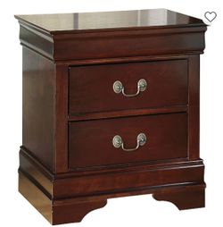 Cherry Wood 2-Drawer Nightstand