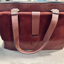 Vintage Fossil Purse - Burgundy
