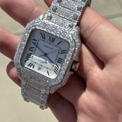 Iced Out Moissanite Watch