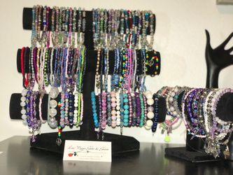 Handmade glass crystal anklets