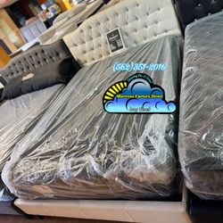 King Diamond Bed Frame With Mattresses 