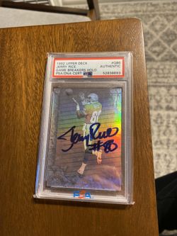 JERRY RICE PSA 1992 UPPER DECK AUTO