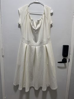 Plus Size White Formal Dress 3x