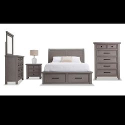 Hudson 5 Piece Bedroom Set With Premium Mattress SAVE $6000 Like New
