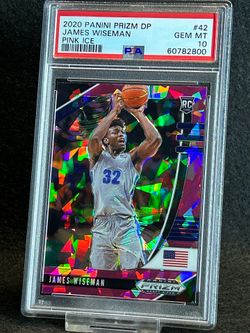 2020 Prizm Draft Picks 💥 James Wiseman 💥 Pink Ice Rookie PSA 10 💎 Mint - Detroit Pistons