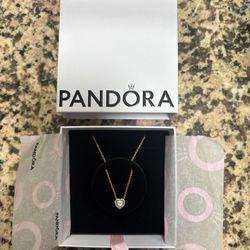 Pandora 14k Gold Heart Necklace
