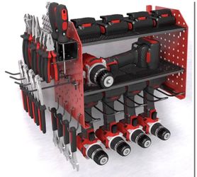 Red Power Tool Organizer