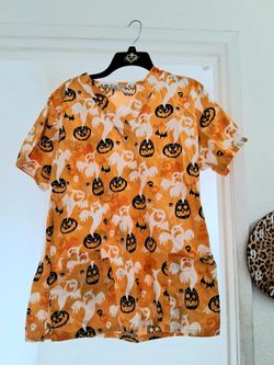 Halloween Scrub top