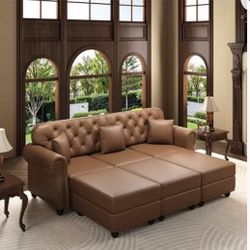 3 Seater Sofa Faux Leather