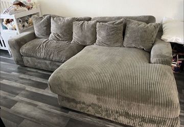 Super Plush Corduroy Sectional Couch – Comfy & Spacious 🛋️