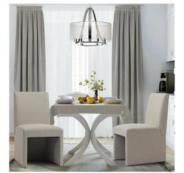 Upholstered Dining Chairs Set of 2 Modern Kitchen & Dining Room Chairs Linen Fabric Dining Chairs with Wooden Frame, Beige brand new in box $180 M93