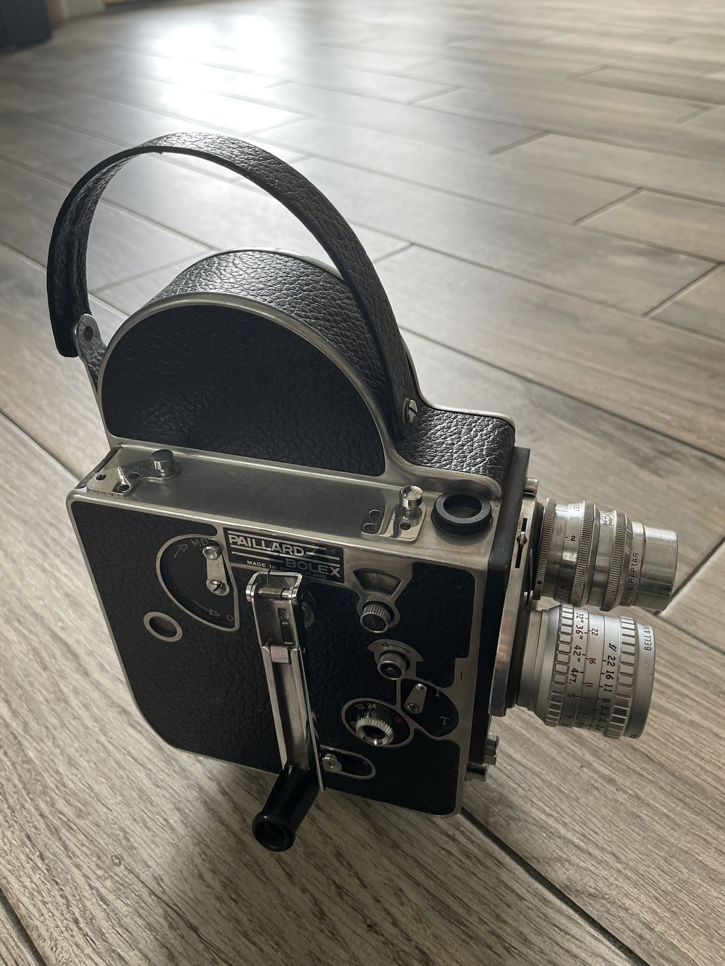 Bolex Paillard 16mm H16 Movie Camera with Trifocal Finder
