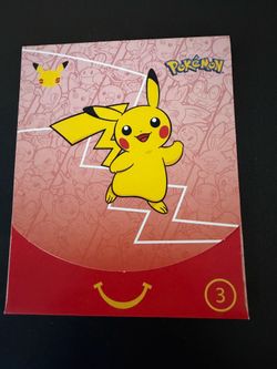 Pokémon McDonald's Happy Meal 25th Anniversary Pikachu Box + Sealed Card Pack (rare pink style )