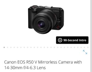 Canon r50v with lens