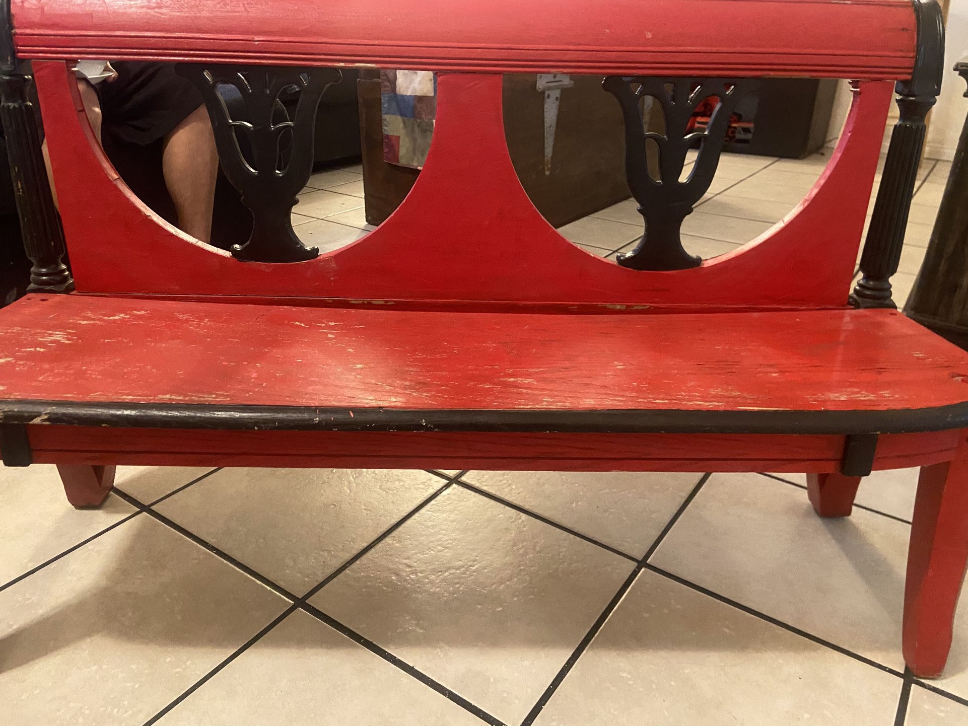 Small Red Bench