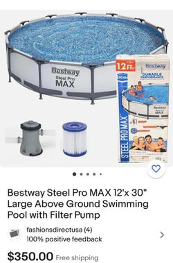 Alberca 12x30 Con Filtro Tubos Metal New