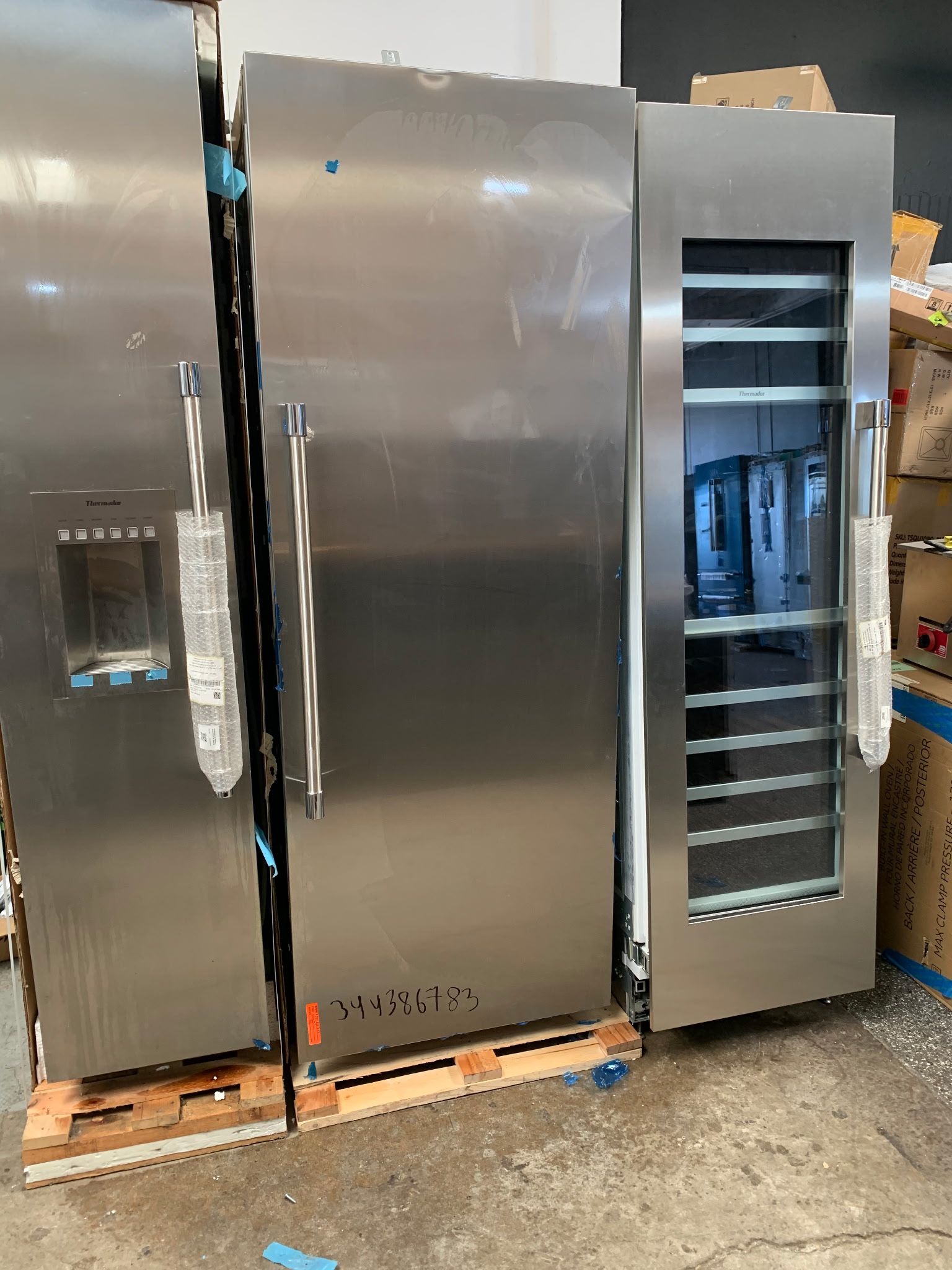 Thermador 72” Refrigerator/freezer And Wine Cooler Kitchen Set