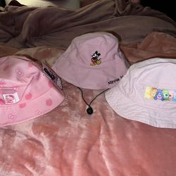PINK BUCKET HATS