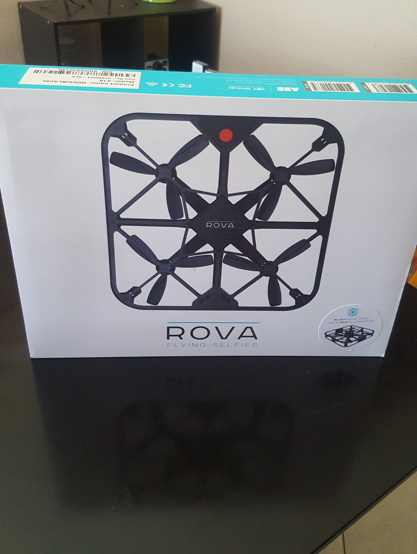 Rova Flying Selfie Drone with 12MP Camera, Smartphone Control.