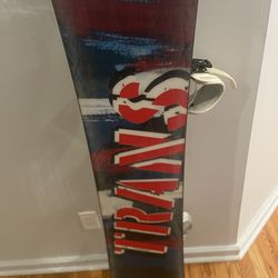 TRANS snowboard and bindings