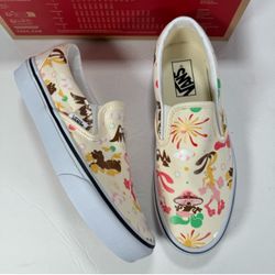 Vans Classic Slip-On Get Outdoors Classic White True White Sneakers Women 8