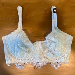 NWT Victoria’s Secret Dream Angels Wicket 34DD Unlined Uplift Light Blue Bra