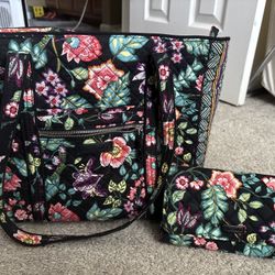 Vera Bradley Tote Bag and Wallet 