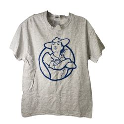 Men’s Medium- Grey and blue Rebels Flint Ridge Prep cotton graphic tee