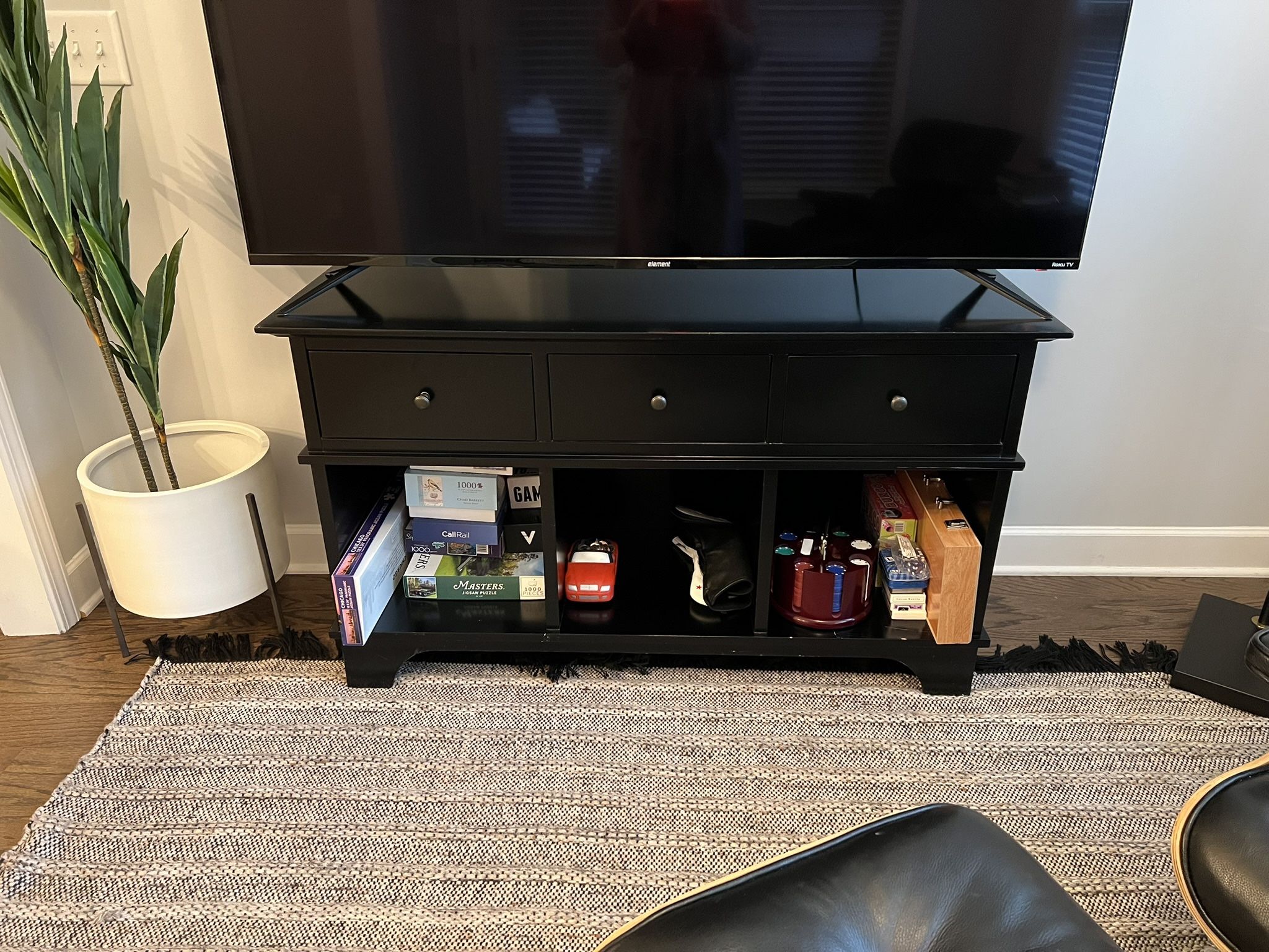 Black TV Console