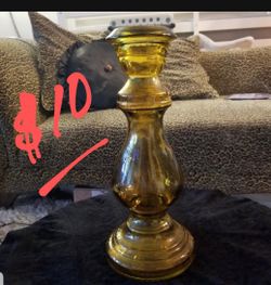  Spanish Amber Glass Vase