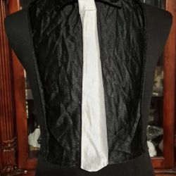 Shirt Jacket Insert Has Attached Tie