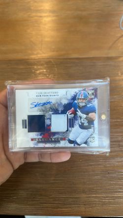 2025 Panini Cam Skattebo 4/89 Autograph Helmet Patch / Uniform