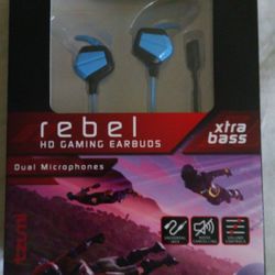 REBEL HD GAMING EARBUDS DUAL MICROPHONO  RXTRA BASS