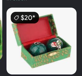 Chiming Chinese Balls Yin & Yang Baoding Balls for Hand Therapy in box deStress