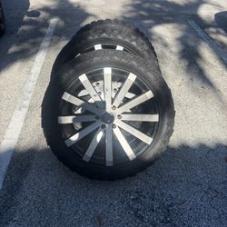 22” Velocity Rims with Tires – Fits Ford F-150 – One Rim Cracked