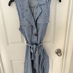 Blue Stripes Bottom Dress Size L