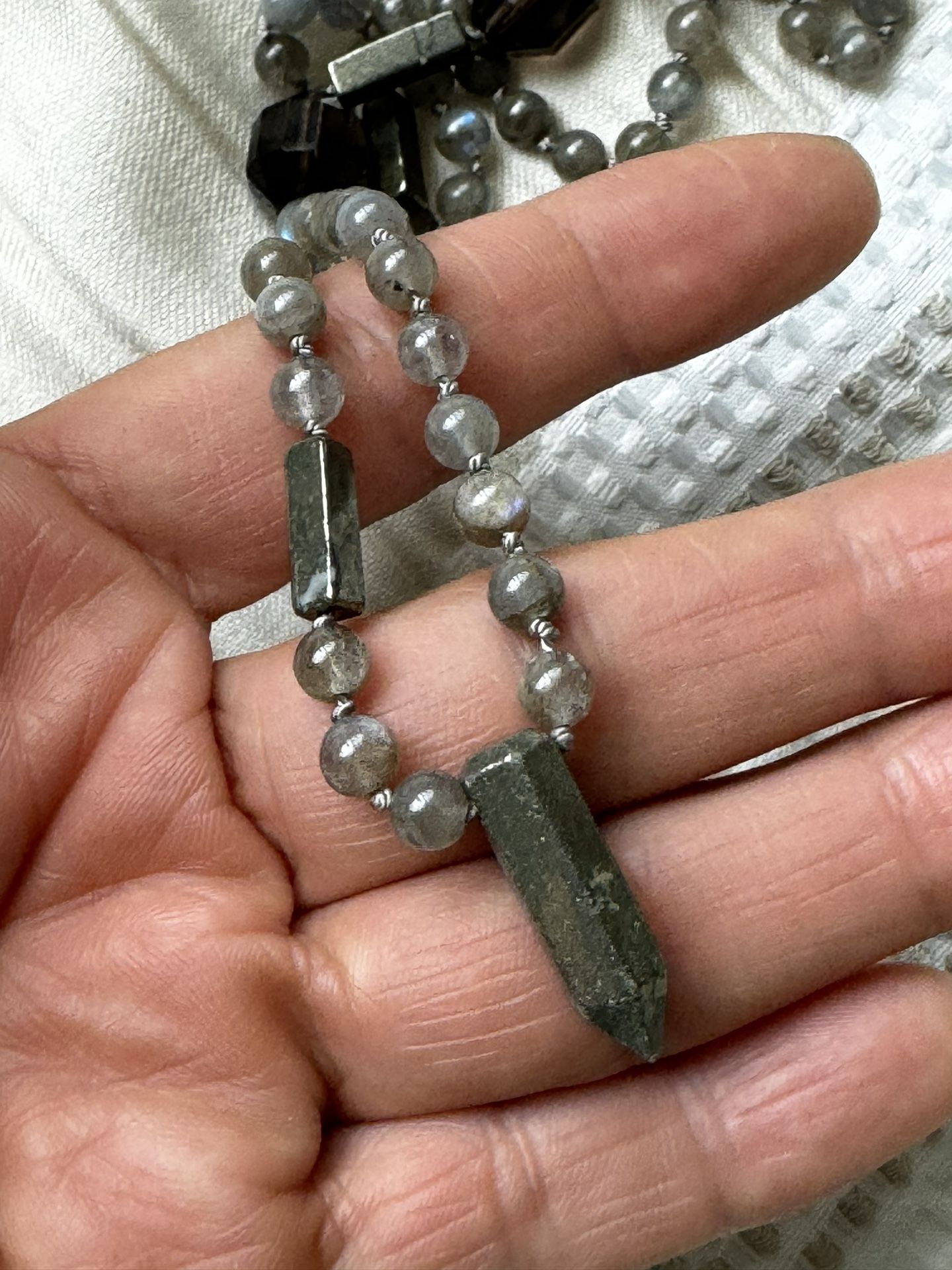 Pyrite And Moonstone Necklace!