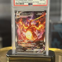 2022 POKEMON SWSH BLACK STAR PROMO #261 FULL ART/CHARIZARD VMAX PSA 8