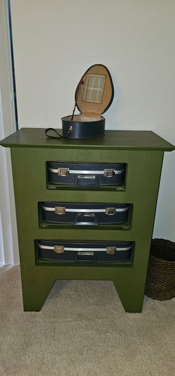 Green Dresser with Suitcase Drawers