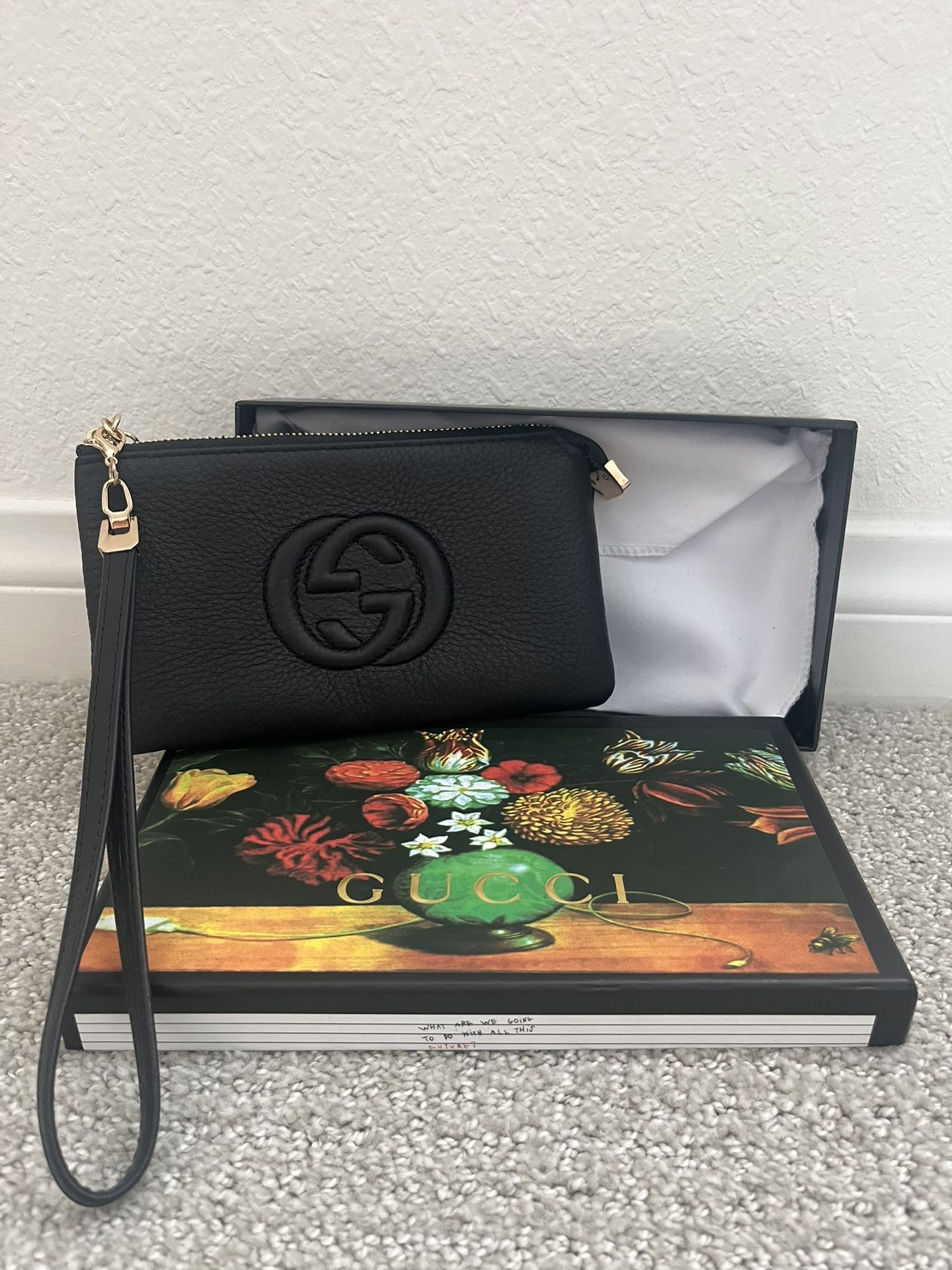 Black GG Wristlet