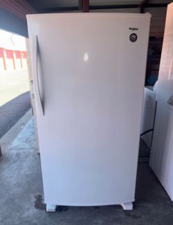 White Whirlpool Standing Freezer