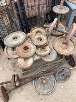 Vintage iron weights