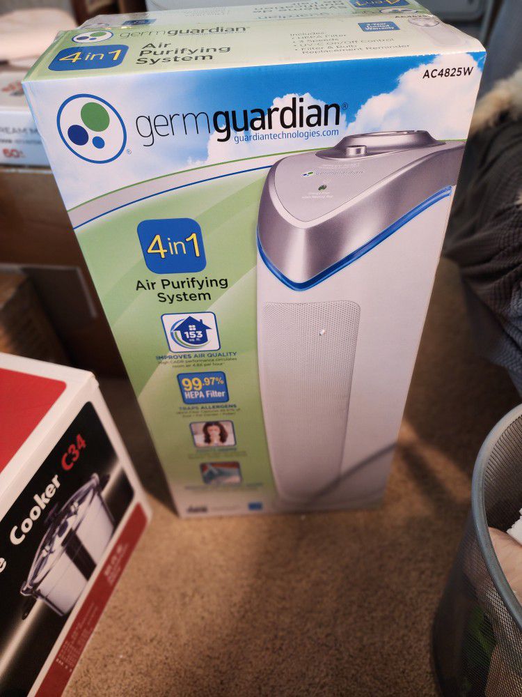 GERM GUARDIAN AIR PURIFIER  WITH HEPA 13 FILTER REMOVES 99.97%of Pollutan. Covers 743 Sq Foot Room In 1 Hour