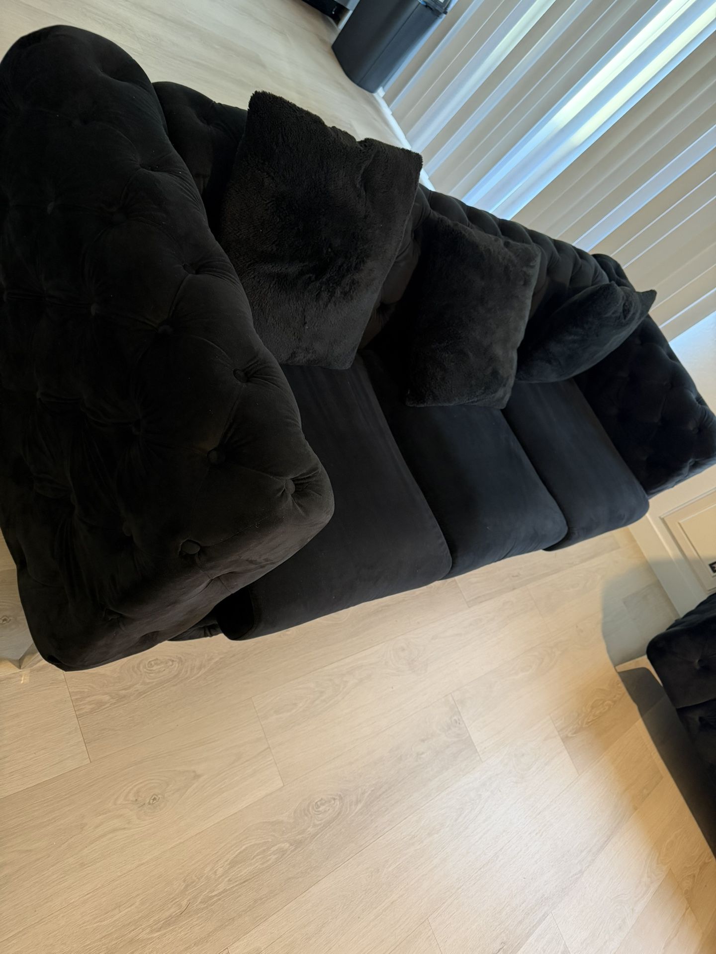 Black Velvet Couch