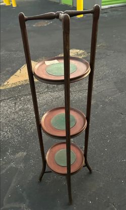 Antique English Mahogany Cake Stand